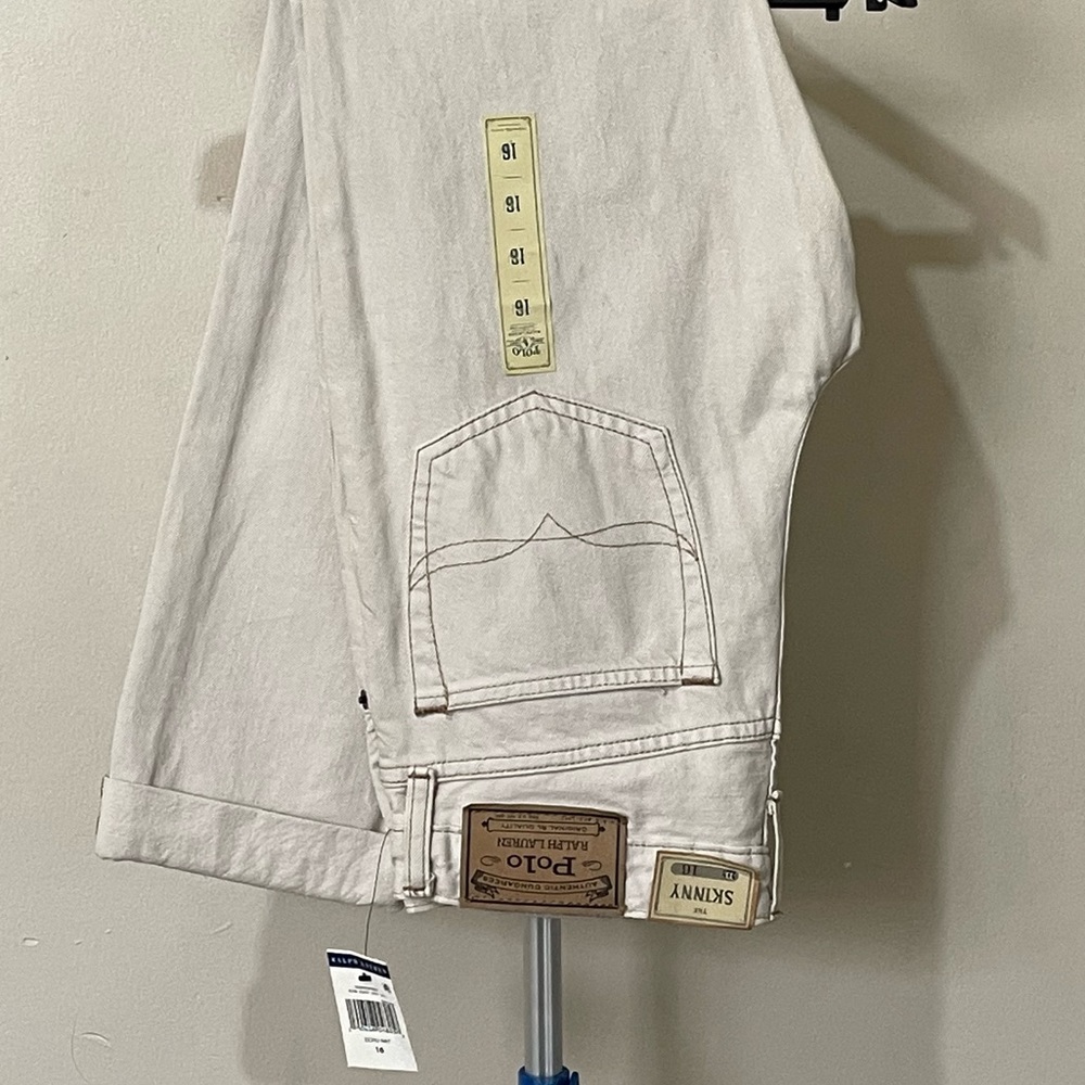 Boys Polo Ralph Lauren Skinny Jeans Beige/Creme Size 16